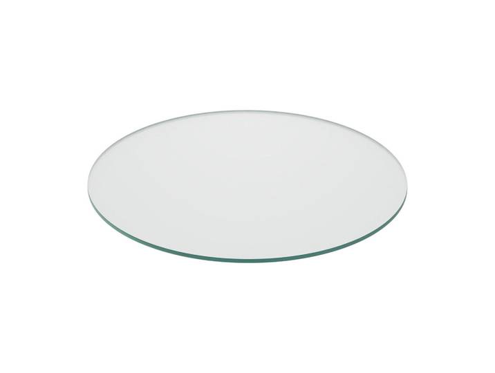 Relaxdays Glasplatte Transparent ESG Sicherheitsglas 50 cm, Glas, Rund, 50x0.8x50 cm, Esszimmer, Esstische, Tischsysteme