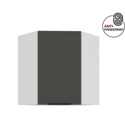 Küchen Eckschrank 60 Küche ARIA Graphite ultra matt Anti Fingerprint Küchenzeile