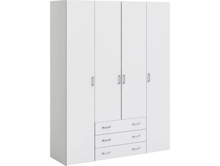 Home affaire Kleiderschrank Space Drehtürenschrank, Aufbewahrung Kasten Schrank Stauraum Breite 78, 115,8 oder 154 cm, mit je 3 Schubkästen, innen Einlegeböden