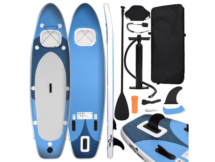 vidaXL SUP-Board-Set Aufblasbar Marineblau 360x81x10 cm