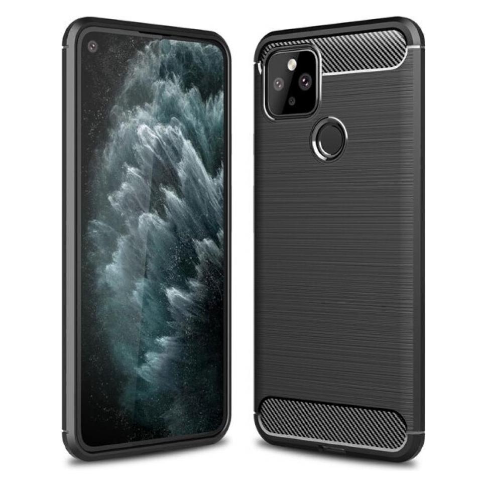 Screenguard Google Pixel 5 Hülle Carbon Brushed Soft TPU (Google Pixel 5) (00027192)