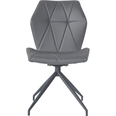 Esszimmerstuhl BYLIVING "Imke", grau (grau, schwarz), B:62cm H:90,5cm T:62cm, Metall, Stühle, Esszimmerstuhl, 2er-Set, gemütlicher Esszimmerstuhl mit Steppung, 360 Grad drehbar