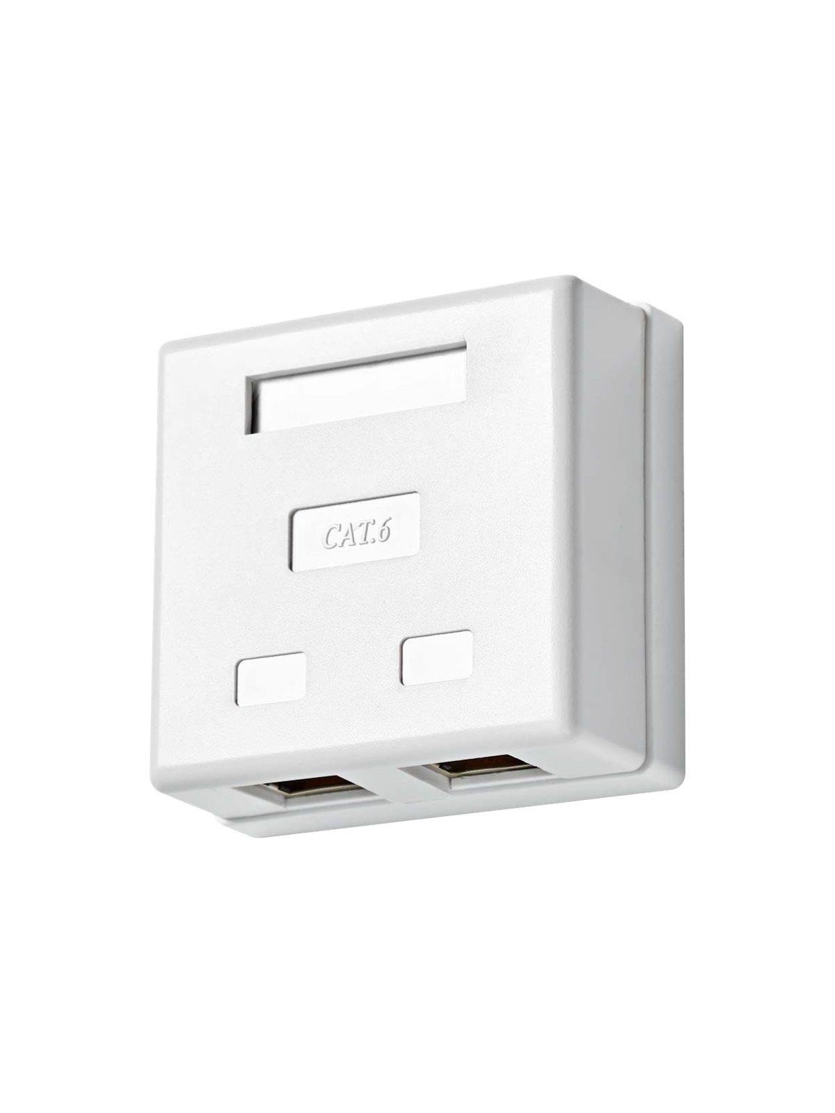 Nedis - socket-outlet - 2 network sockets - white