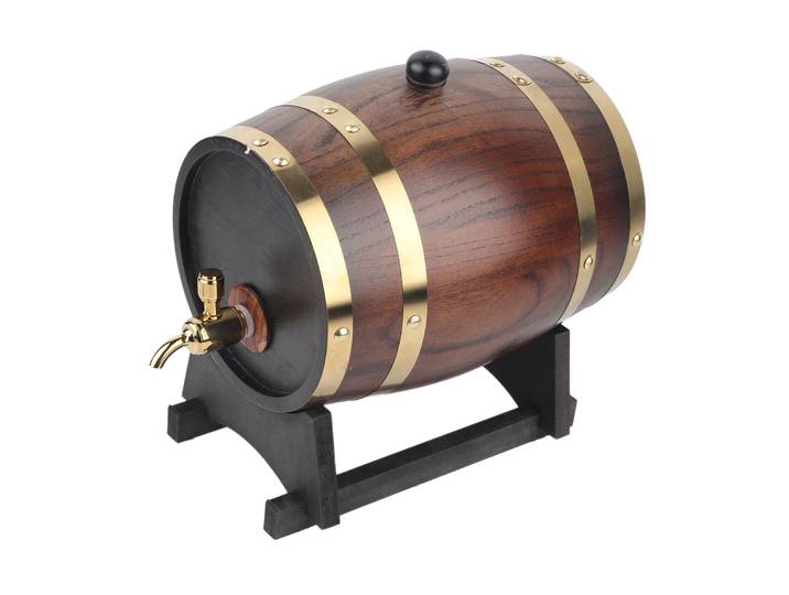 Tonneau à vin en bois de chêne vintage, accessoires de brassage domestique, fût à vin, grande capacité, récipient de stockage pour tequila, vin, whisky, 3l
