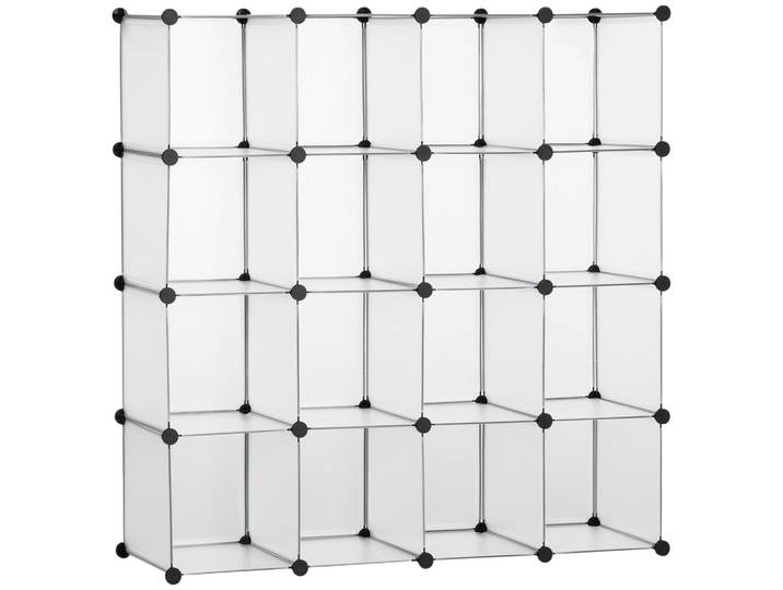 Homcom DIY Regalsystem, Kleiderschrank, Weiß, Metall, 32x125x125 cm, Freizeit & Co, Heimwerken, Werkstatteinrichtung, Werkzeugschränke