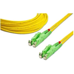 Wirewin LWL-Patchkabel E2000/APC-E2000/APC, Singlemode, Duplex, 2m (2 m), Netzwerkkabel
