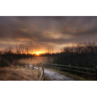 Fototapete PAPERMOON "Landschaft", bunt, B:4m L:2,6m, Vlies, Tapeten