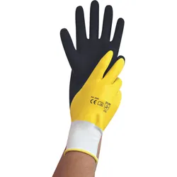 HYGOSTAR Arbeitshandschuhe Wet Protect 8 schwarz, gelb