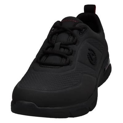 Keilsneaker BUGATTI, Herren, Gr. 43, Textil, schwarz, Lederimitat, unifarben, Schuhe, Freizeitschuh, Halbschuh, Schnürschuh mit seitlichem Logo-Icon
