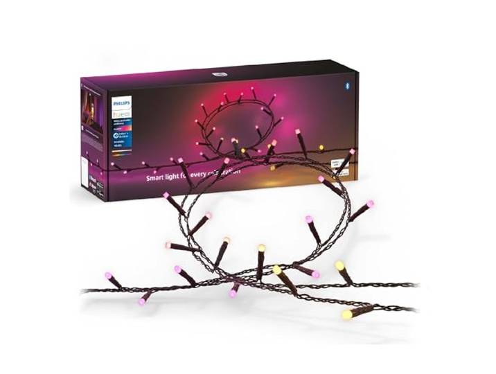 Philips Hue Festavia Lichterkette, 500 Mini LEDs, 40 m White & Color Ambiance, Dimmbar, Wasserdicht, App- und Sprachsteuerung, Smart Home, kompatibel mit Amazon Alexa