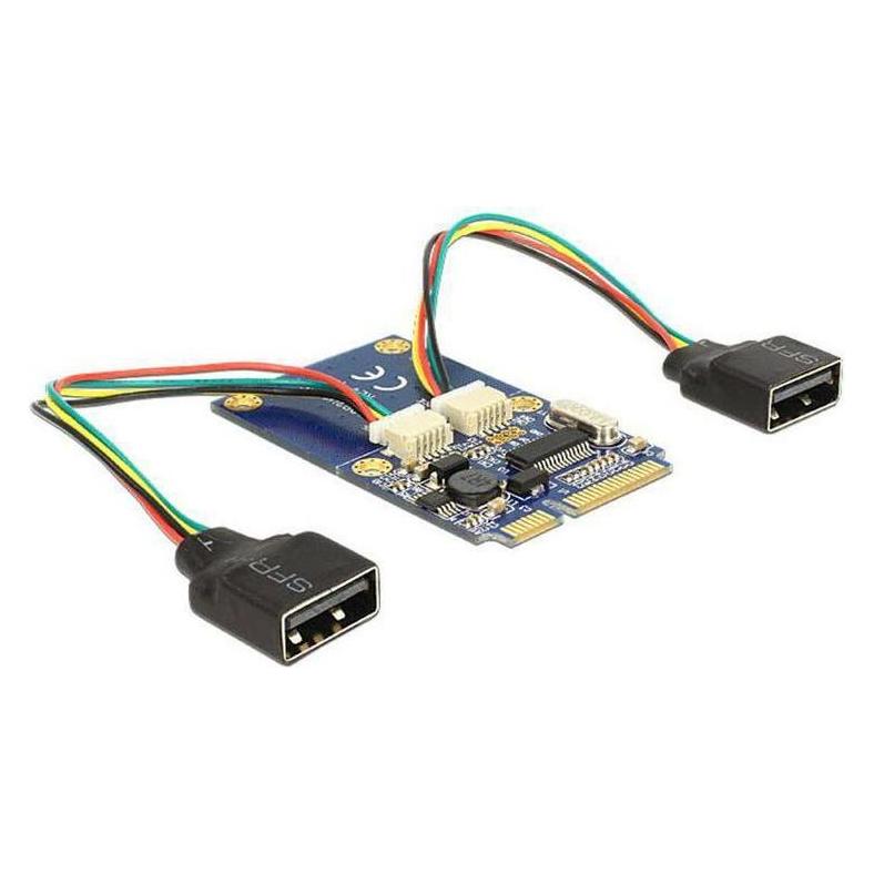 Delock Mini-PCI-Express zu 2x USB Adapter (95242)