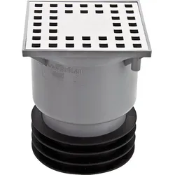 Bodenablauf ''Profi'' Höhenverstellbar und drehbar Muffe DN110 - Muffe DN90 - Muffe DN50