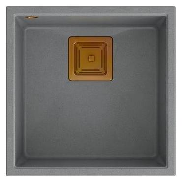 Q Company DAVID 40 GraniteQ sidabro akmens kriauklė (42 cm) (39221000)