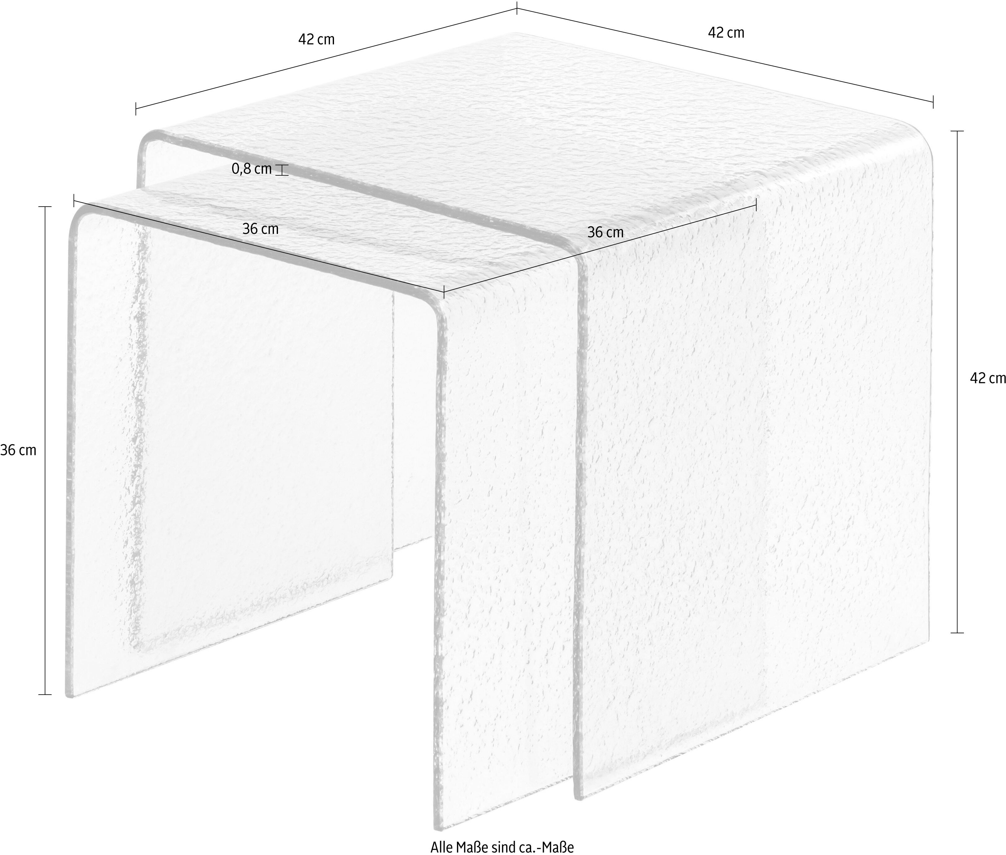 Couchtisch PAROLI, transparent (transparent, transparent, transparent), B:42cm H:42cm T:42cm, Tische, Couchtisch transparent, transparent, transparent B/H/T: 42cm x 42cm x 42cm