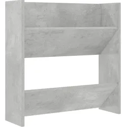 Helloshop26 - Moderner wandmontierter Schuhschrank praktische Aufbewahrung 60 x 18 x 60 cm aus betongrauer Spanplatte