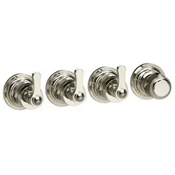 Gessi Venti20 Fertigmontageset Thermostat, 3-Wege, Vertikale/horizontale Wandmontage, 65336707, Farbe: PVD