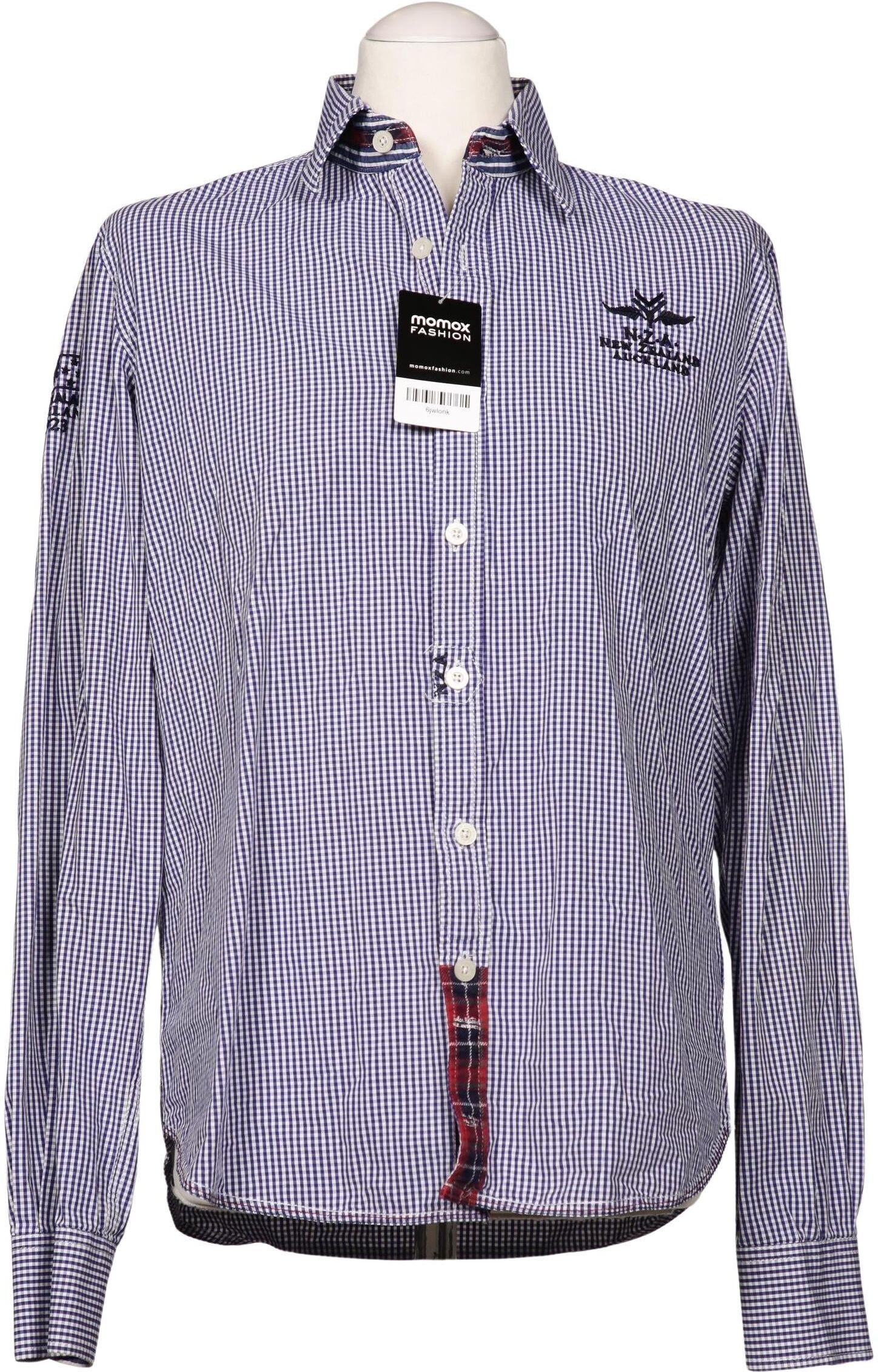 NZA NEW Zealand Auckland Herren Hemd, Blau, Gr. M, Baumwolle - Second Hand
