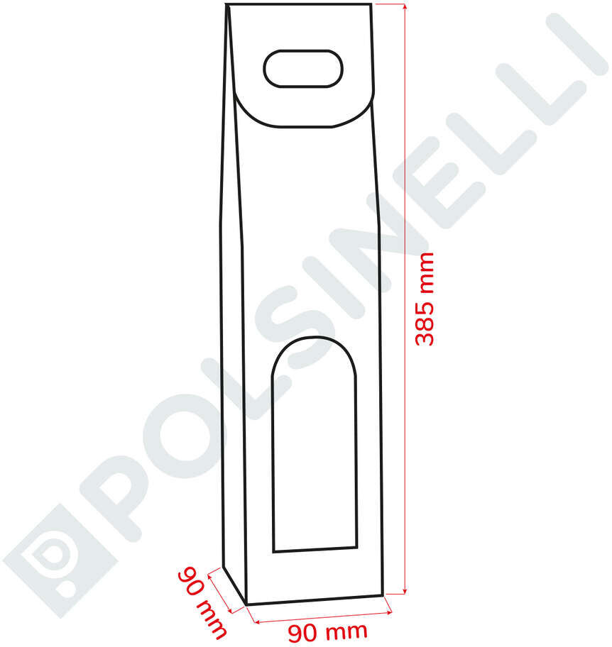Polsinelli Coffret vert pour 1 bouteille effet fibre (10 pcs)