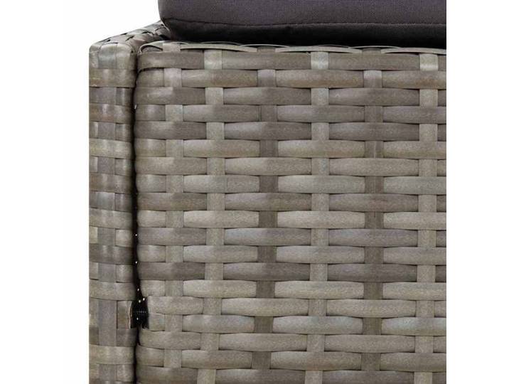 Lit de jardin 1-personne pour terrasse - ECOHOME® - Bain de Soleil simple - Gris 110x200cm Résine tressée 3982413606