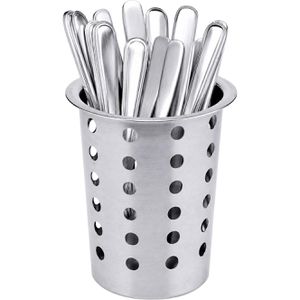 Contacto Besteckhalter 285/117, Edelstahl, Ø 11,5 x 13,5 cm, silber, mit 1 Fach