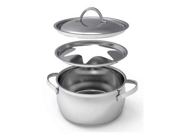 Kisag - Fleischfondue-Caquelon, 16CM/1.6L, Chrom