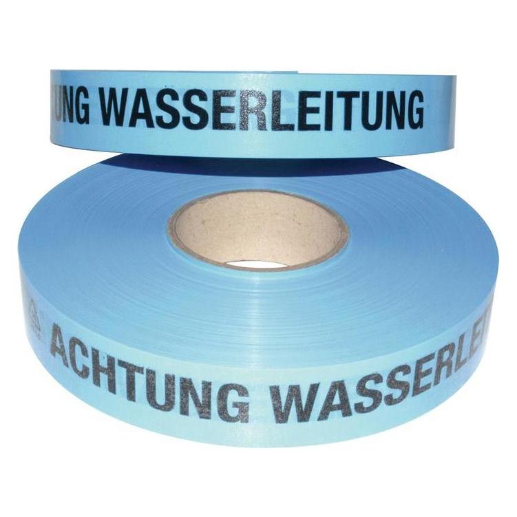 Multicoll Trassenwarnband Aufdruck Achtung Wasserleitung Breite 40 mm Länge 250 m blau (40 mm) (15 015 040 250 02 0007)