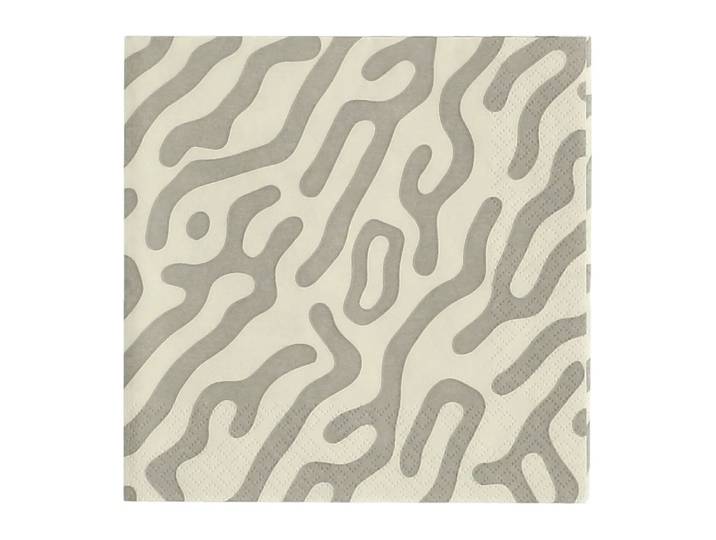Scandi Essentials Serviette de table Trace 33x33 cm lot de 20 taupe-sable