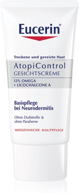 Eucerin AtopiControl die beruhigende Creme für trockene und juckende Haut im Gesicht 50 ml