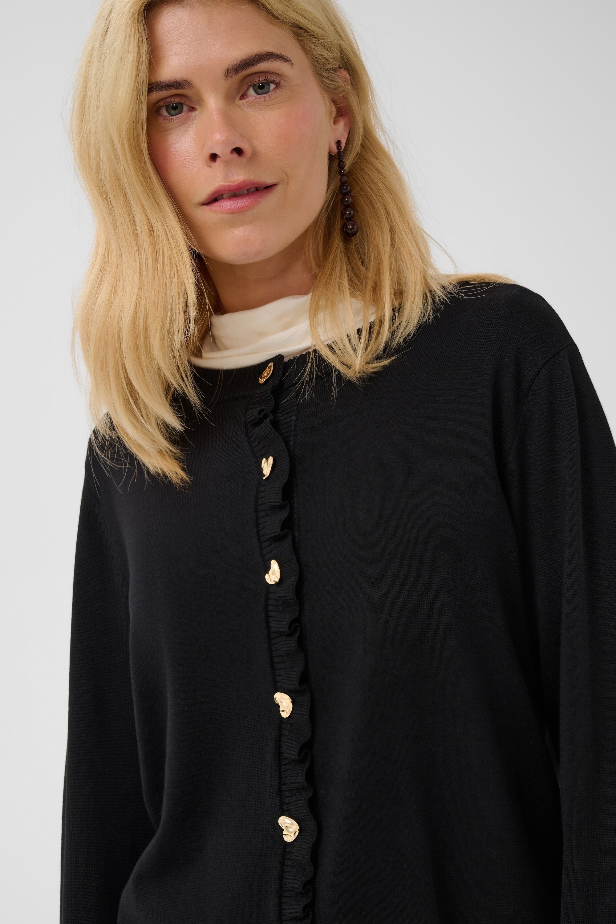 Strickpullover CULTURE "Damen Strickpullover CUclare", Damen, Gr. XXL, schwarz, Obermaterial: 82% Viskose CV. 18% Elasthan EL., Pullover Strickpullover
