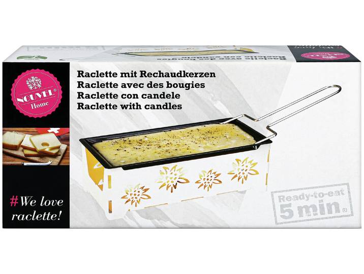 Nouvel Racletteofen Kerzen Edelweiss weiss