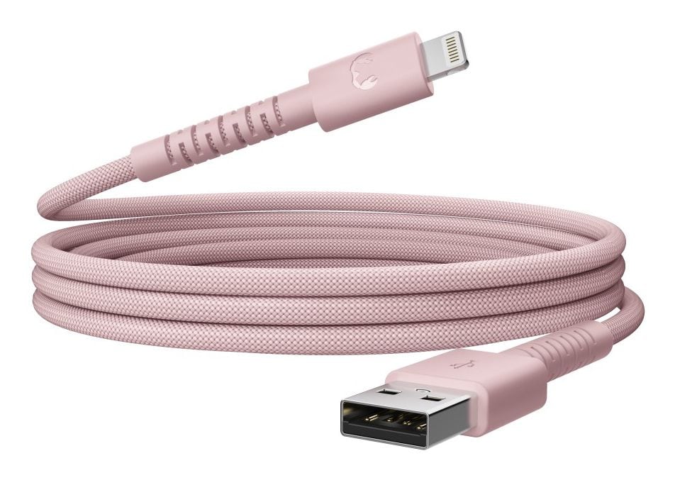 Fresh n Rebel Stecker Rundkabel Lightning auf USB A 2 m 2ULC201PP (Pink)