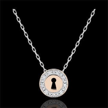 Edenly Collier Kostbares Geheimnis - WeiÃŸgold, RosÃ©gold und Diamanten