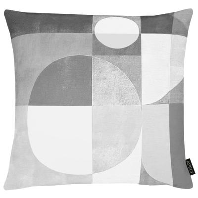 Dekokissen APELT "Yann", grau (grau, bedruckt), B:45cm H:10cm L:45cm, Polyester, 31_11_Dekokissen_Sitzkissen_Kissenhüllen, inclusive Soft-Kissenfüllung 100% PES