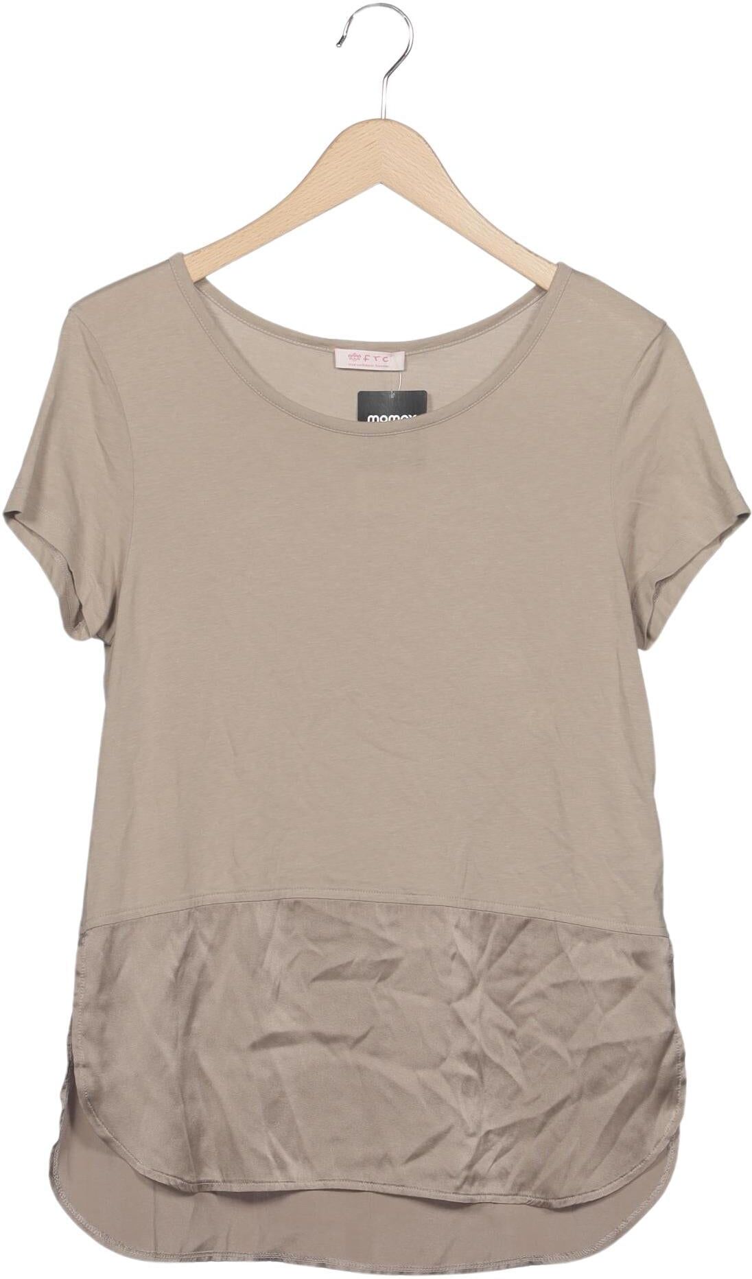 FTC Cashmere Damen T-Shirt, Beige, Gr. S, Viskose / Baumwolle / Elasthan / Seide - Second Hand
