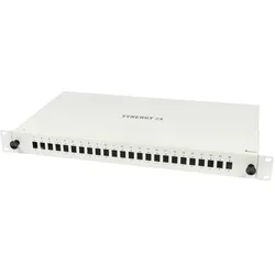 Synergy 21 LWL-Patchpanel für 24xLC-Duplex-Buchsen, 19"/1HE, ohne LC-Kupplungen, Lichtgrau, Server Zubehör, Grau