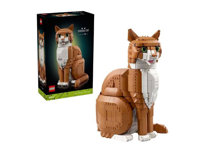 LEGO® LEGO Ideas 21376 Orangefarbene Katze, Tierfigur Modell für Erwachsene Konstruktionsspielsteine