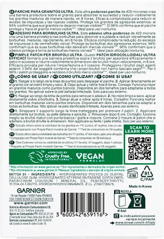 Garnier Adesivo antiacne Pure Active 8h 22 u