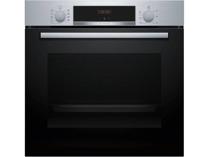 BOSCH Backofen Teleskopauszug Edelstahl 71 l 3D-Heißluft EcoClean A+ HBA534ES3, mit 1-fach Teilauszug