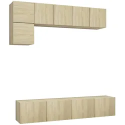 Helloshop26 - 5-teiliges Möbelset bestehend aus Kleiderschrank Sideboard und TV-Ständer Wohn-/Schlaf-/Lounge-Möbel 02_0024312