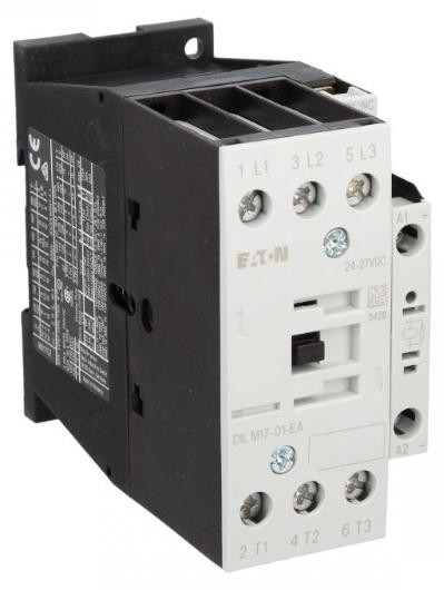 Eaton DILM17-01-EA Vermogensschakelaar, 17A, 3 fasen, 1 contact, 7,5 kW, 24V DC, schroefklemmen