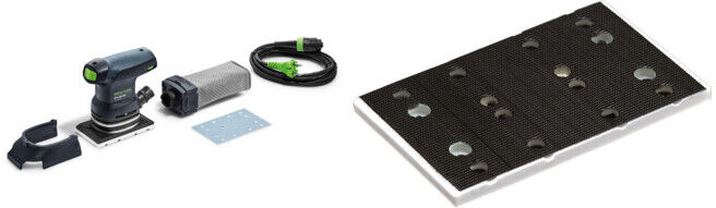 Set Festool RUTSCHER RTS 400 REQ + Schleifschuh StickFix SSH-STF-80x130/12