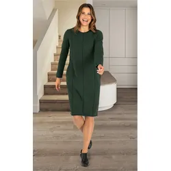 Baumwoll-Kleid in dunkelgrün in Größe 44/46 von DW-Shop, Dunkelgrün, 44/46
