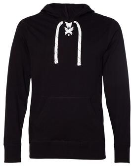 J America JA8231 Sport Lace Jersey Hood T-Shirt in Black size Small   Cotton 8231