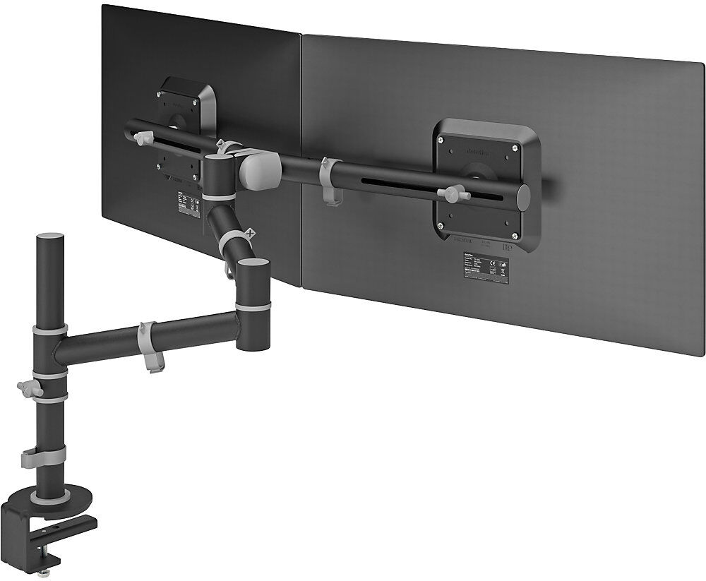 Monitorarm VIEWGO, Doppelarm für 2 Monitore, schwarz Dataflex