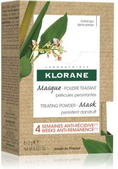 Klorane Galanga máscara para cabelo anti-caspa 8x3 g. Galanga