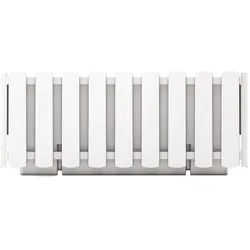 Prosperplast - BOARDEE FENCYCASE Balkon-Pflanzgefäß – 38 x 18 x 16,2 cm in Weiß farbe