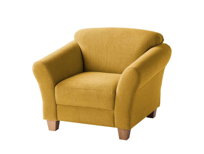 Fauteuil Jaune/Safran Tissu 110 x 84 x 89cm