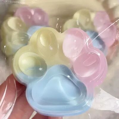 Inspire Daily Merch Cute Rainbow Cat Paw Soft Pinch Stress Relief Toy Slow Rebound Three Color Cat Paw Gift Cute Rainbow Cat Paw Soft Pinch Stress Relief Toy Slow Rebound Three Color Cat Paw Gift