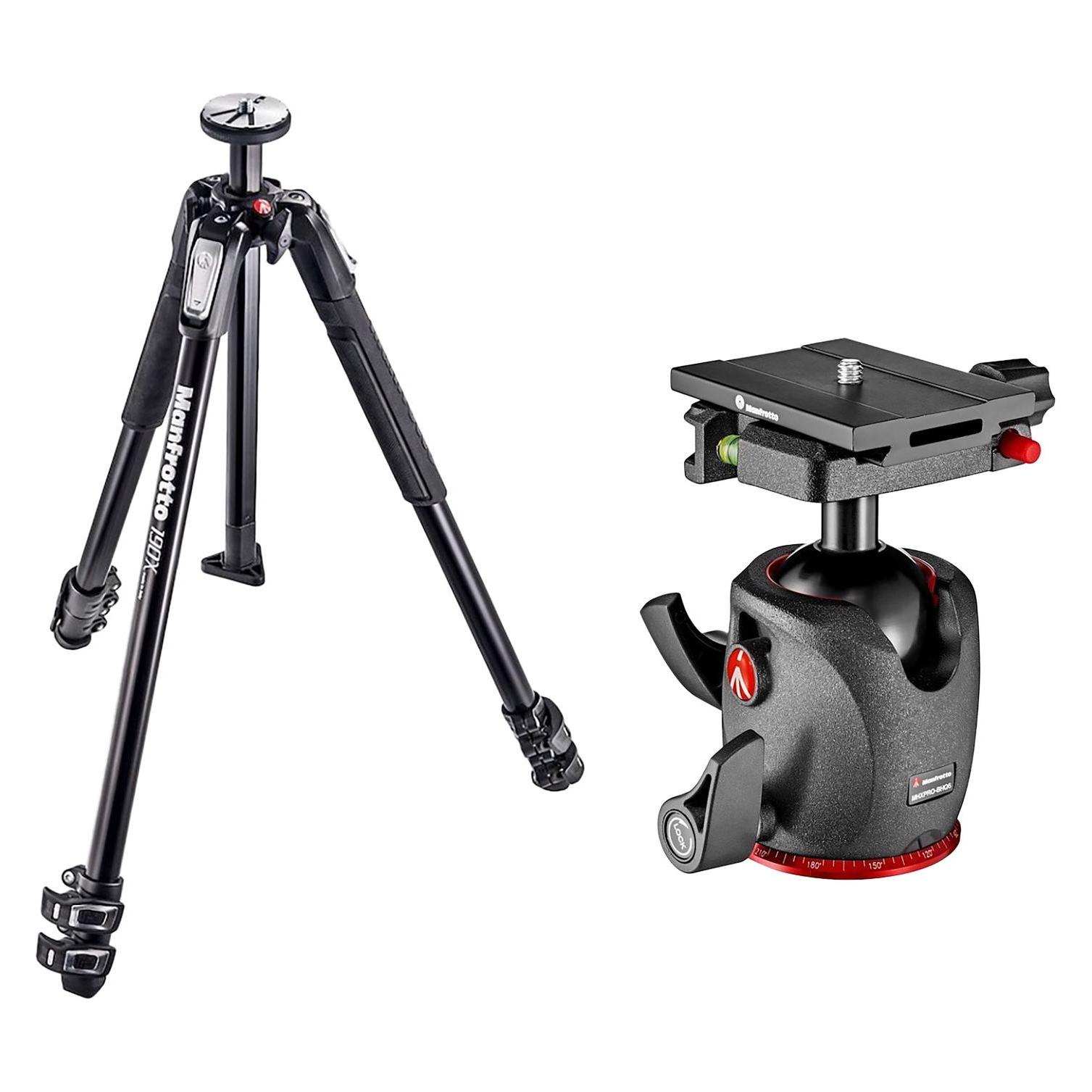 Manfrotto Tripod Kit 190X3 Alu + Ball Head MHXPRO-BHQ6 (Metall) (MT190X3-BDL)