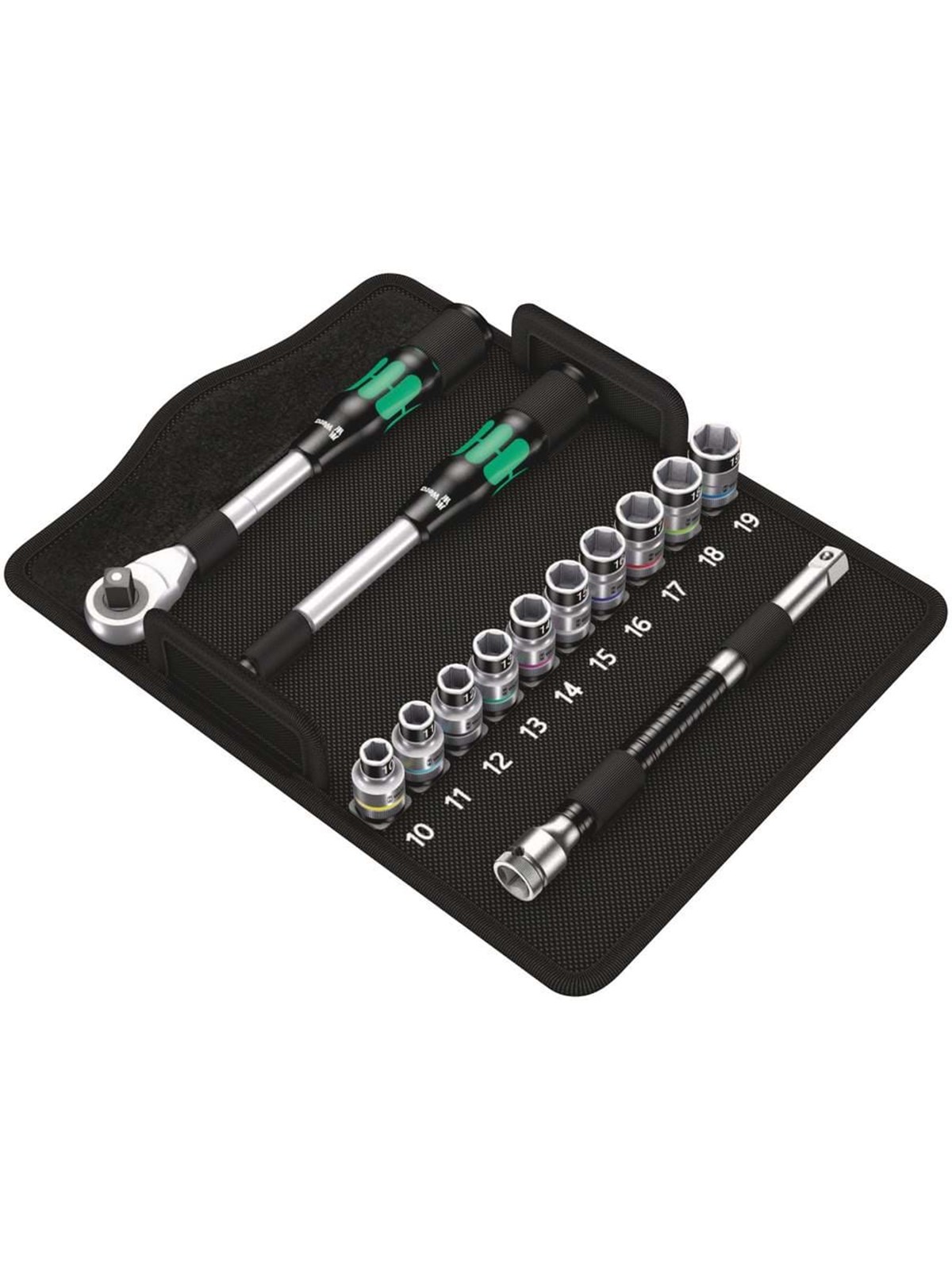Wera 8006 SC 1 Zyklop Hybrid-Knarrensatz, 1/2"-Antrieb, metrisch, 13-teilig